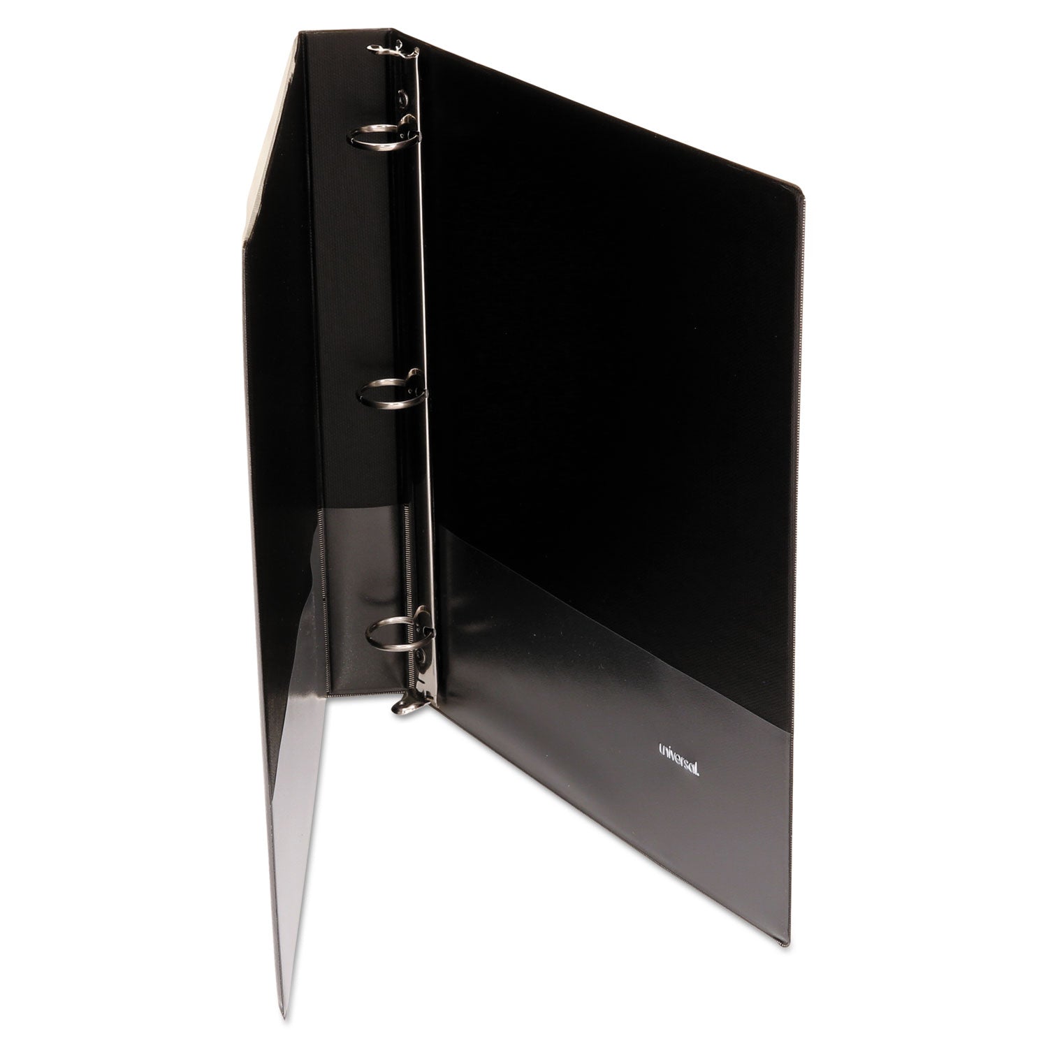 Economy Round Ring View Binder, 3 Rings, 1" Capacity, 11 x 8.5, Black