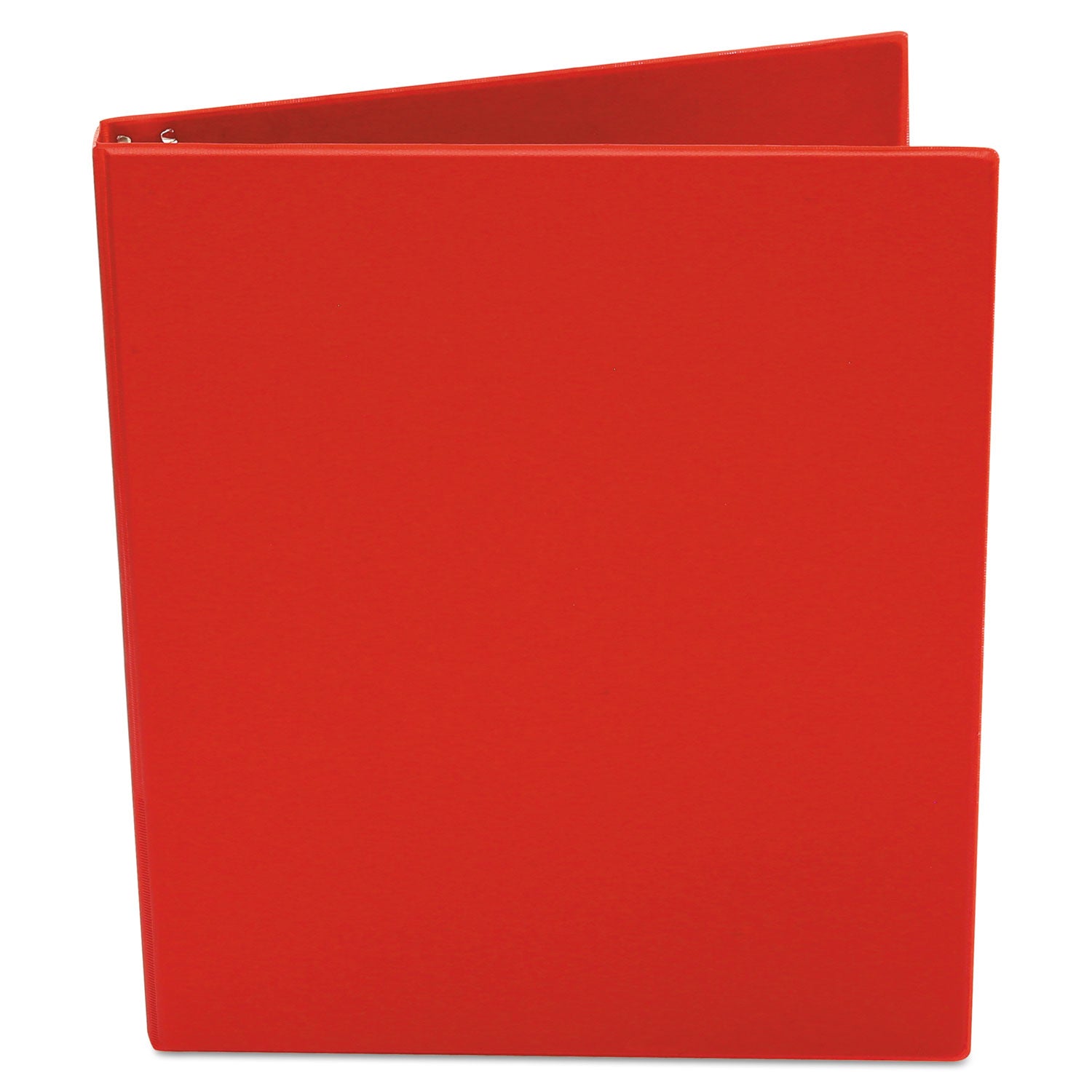 Economy Non-View Round Ring Binder, 3 Rings, 0.5" Capacity, 11 x 8.5, Red - 