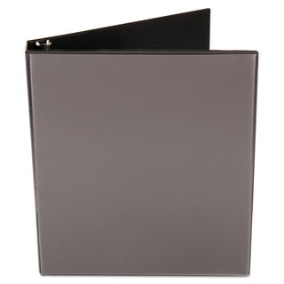 Economy Round Ring View Binder, 3 Rings, 1" Capacity, 11 x 8.5, Black