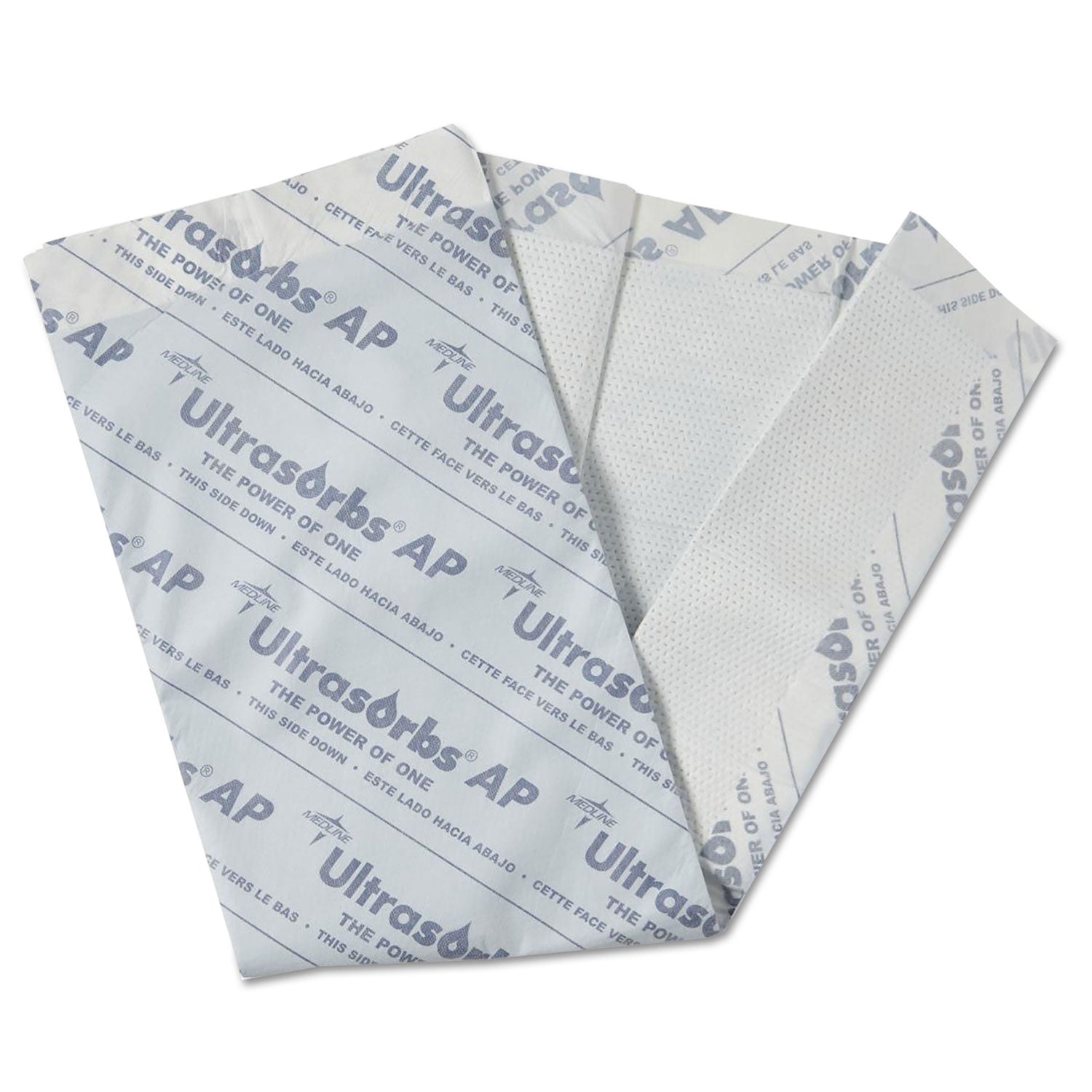 Ultrasorbs AP Underpads, 31" x 36", White, 10/Pack, 4 Pack/Carton