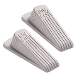 big-foot-doorstop-no-slip-rubber-wedge-225w-x-475d-x-125h-beige-2-pack_mas00975 - 1