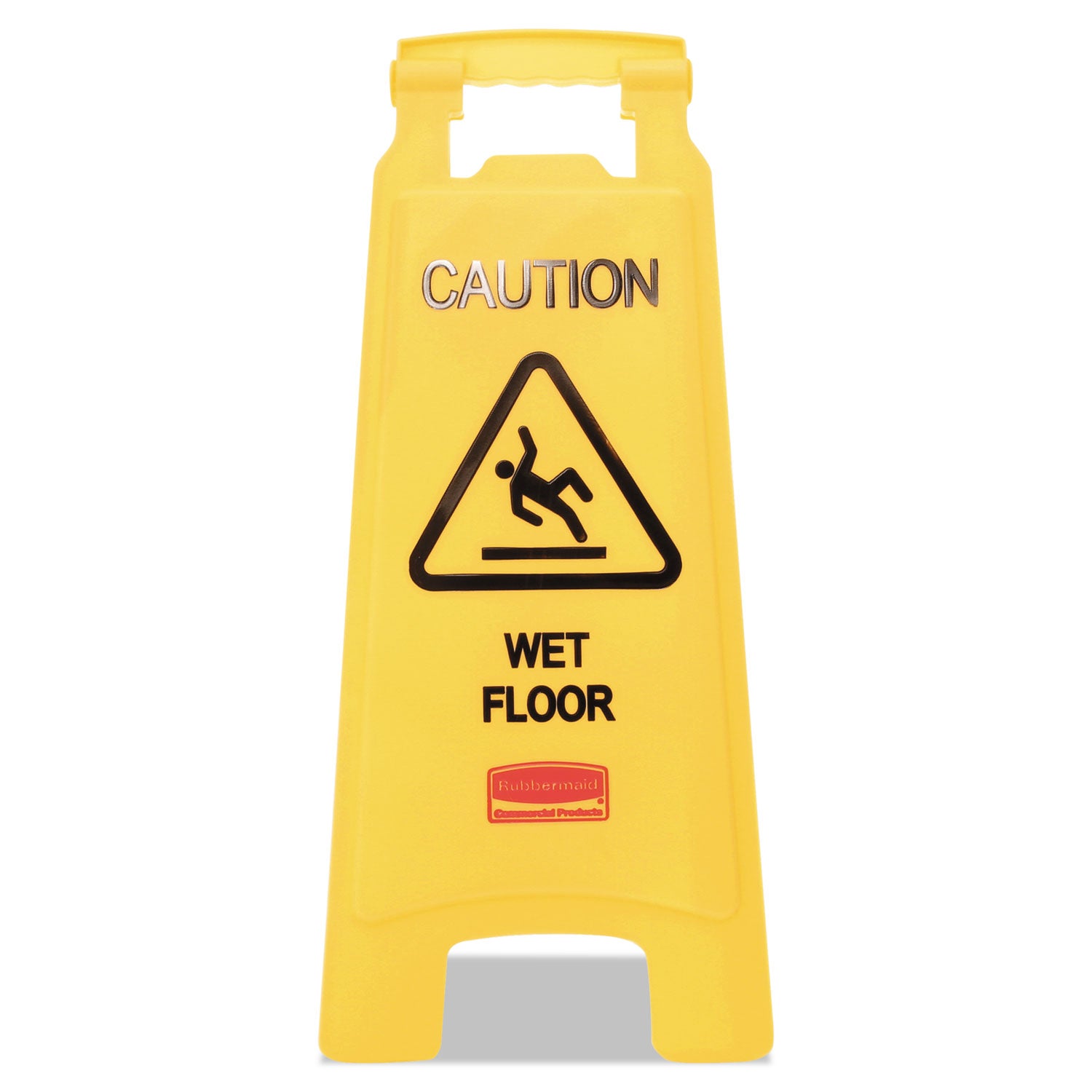 Caution Wet Floor Sign, 11 x 12 x 25, Bright Yellow - 