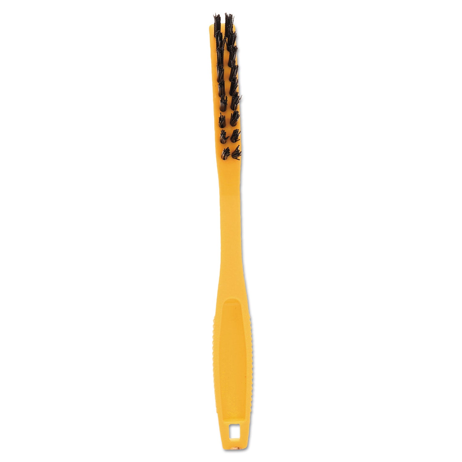 Synthetic-Fill Tile & Grout Brush, 8 1/2'' Long, Yellow Plastic Handle - 1