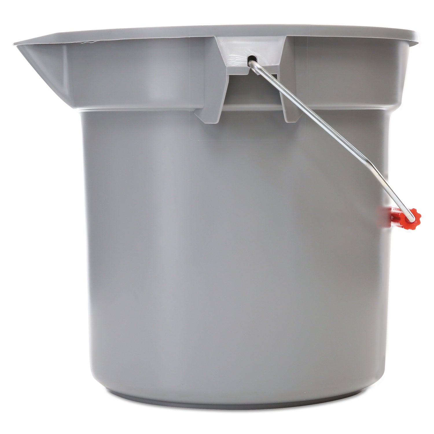 14 Quart Round Utility Bucket, Plastic, Gray, 12" dia - 