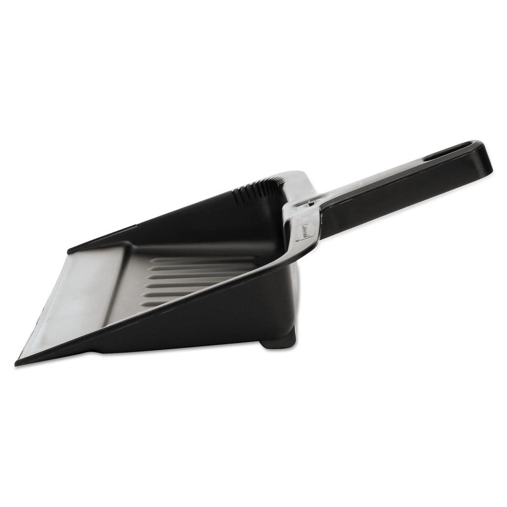Heavy-Duty Dustpan, 8 1/4'' w, Polypropylene, Charcoal