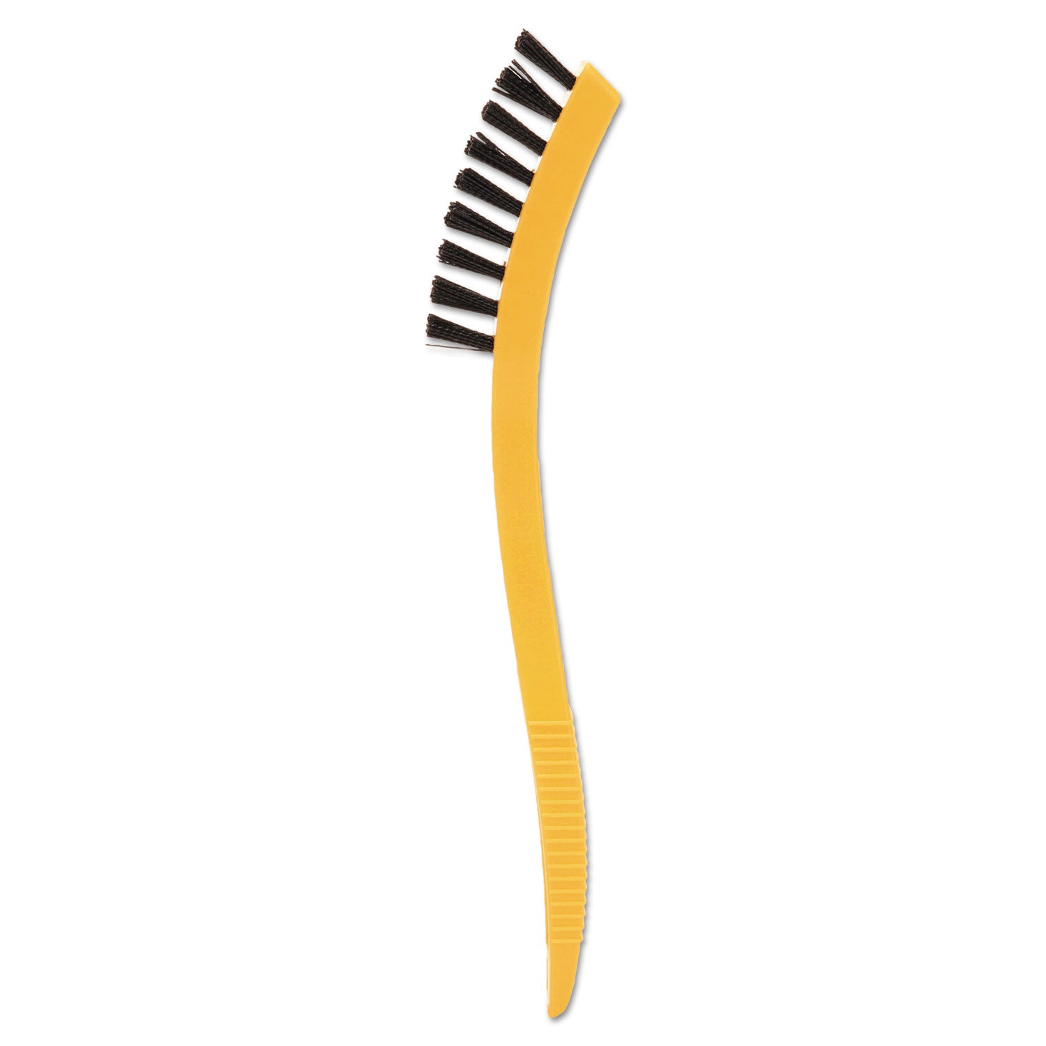 Synthetic-Fill Tile & Grout Brush, 8 1/2'' Long, Yellow Plastic Handle - 2