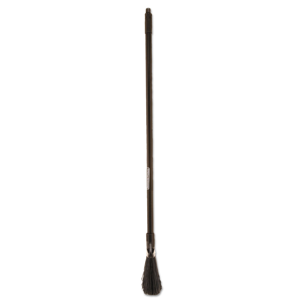 Angled Lobby Broom, Poly Bristles, 35" Handle, Black - 