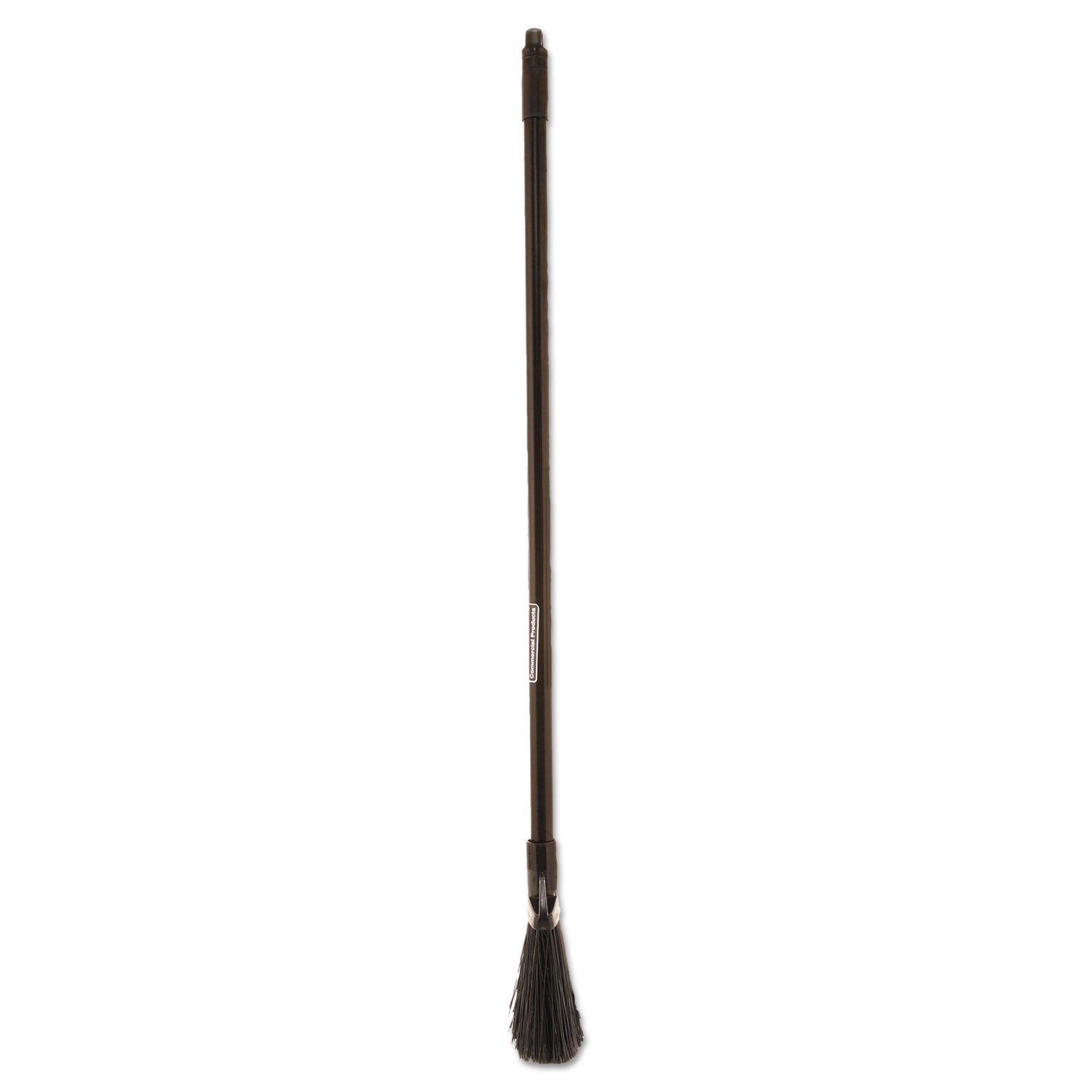 Angled Lobby Broom, Poly Bristles, 35" Handle, Black - 