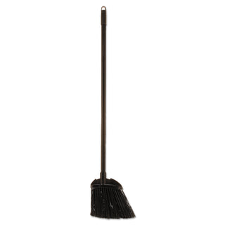 Angled Lobby Broom, Poly Bristles, 35" Handle, Black - 