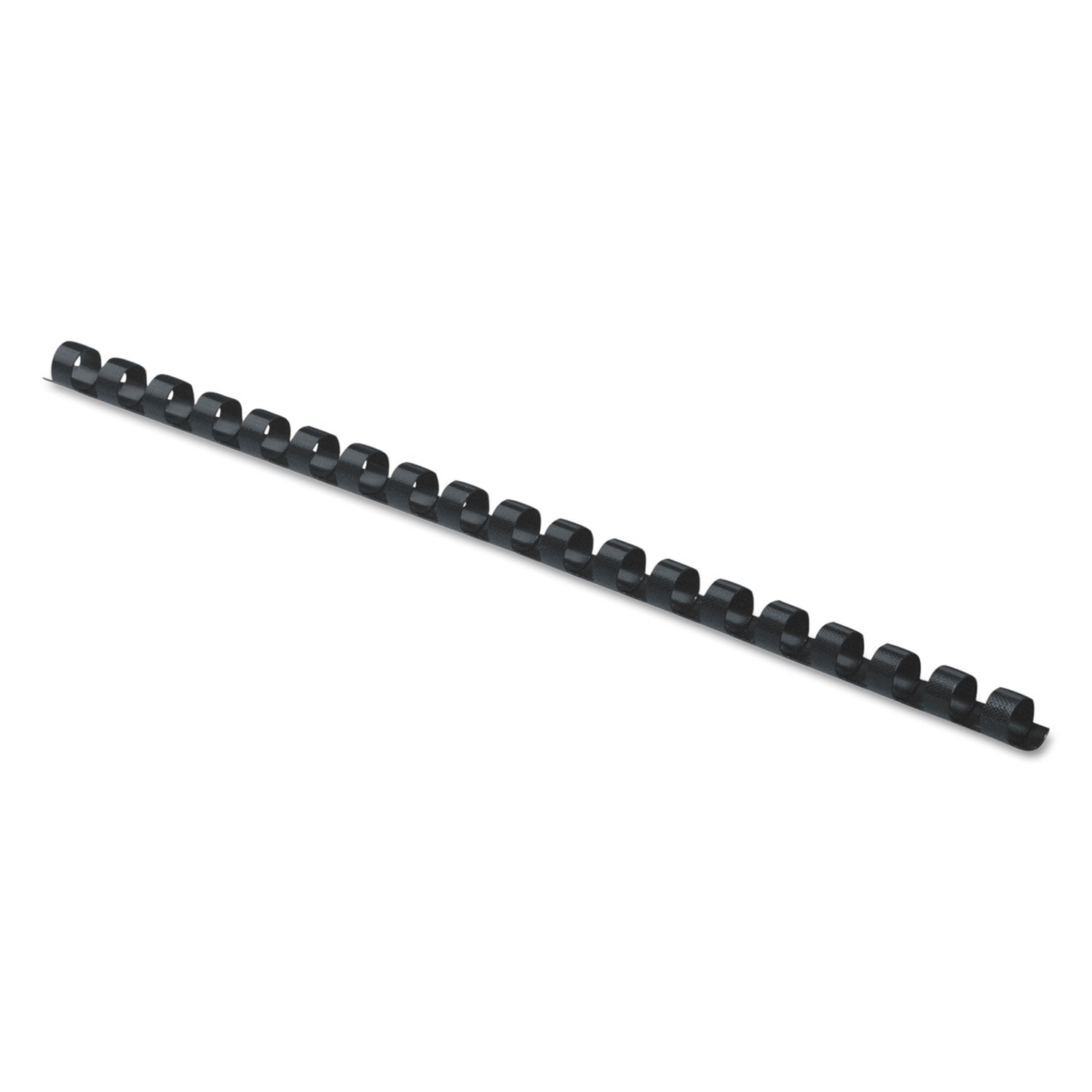 Plastic Comb Bindings, 1/4" Diameter, 20 Sheet Capacity, Black, 100/Pack - 