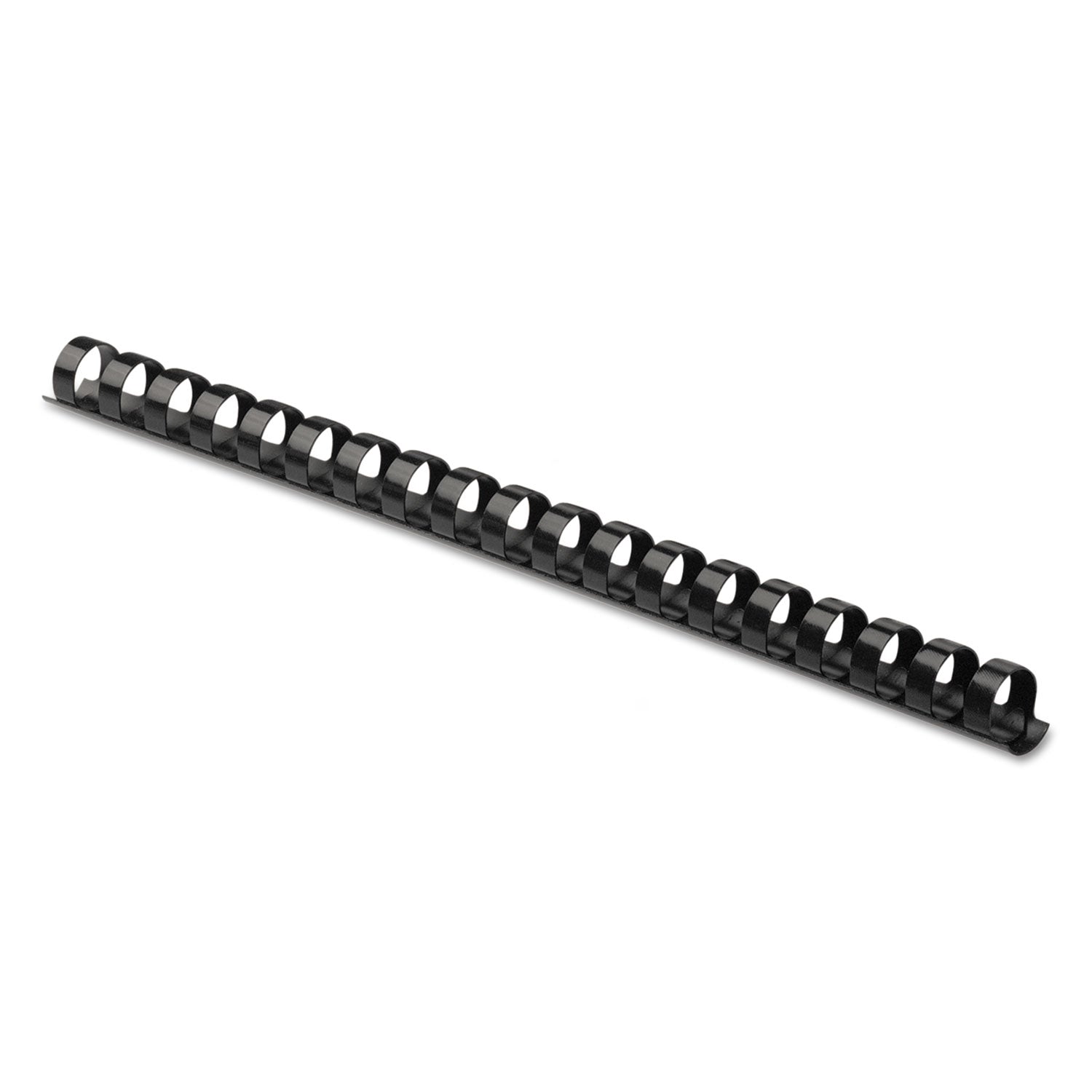 Plastic Comb Bindings, 3/8" Diameter, 55 Sheet Capacity, Black, 25/Pack - 
