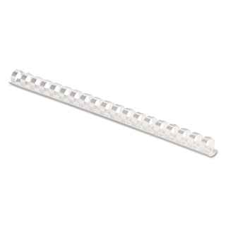 Plastic Comb Bindings, 1/2" Diameter, 90 Sheet Capacity, White, 100/Pack