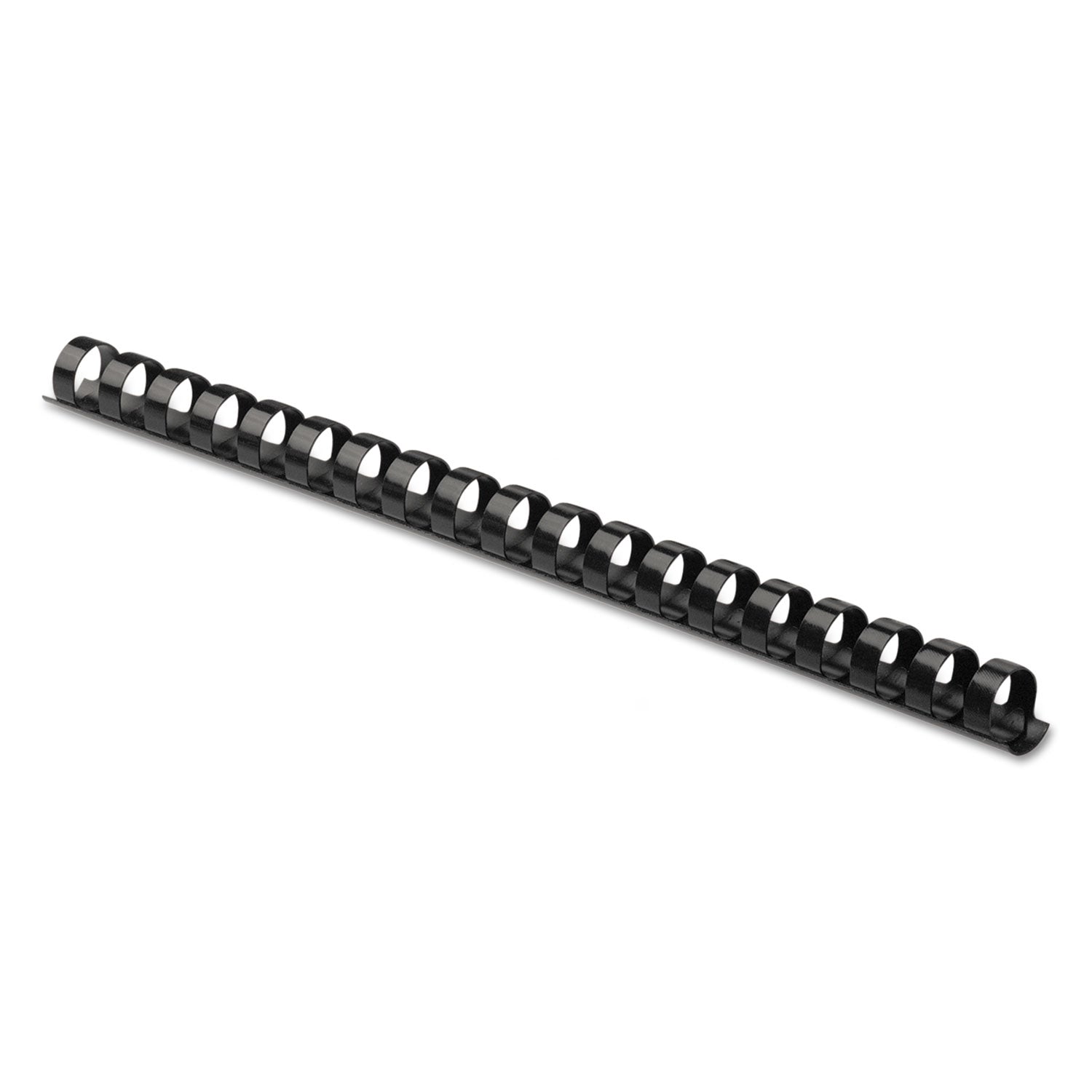 Plastic Comb Bindings, 1/2" Diameter, 90 Sheet Capacity, Black, 100/Pack - 