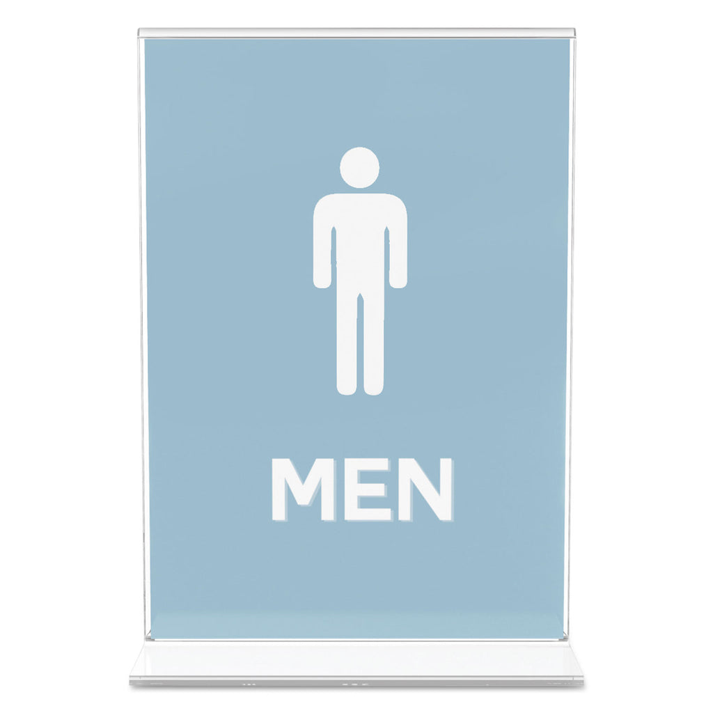 Classic Image Double-Sided Sign Holder, 5 x 7 Insert, Clear