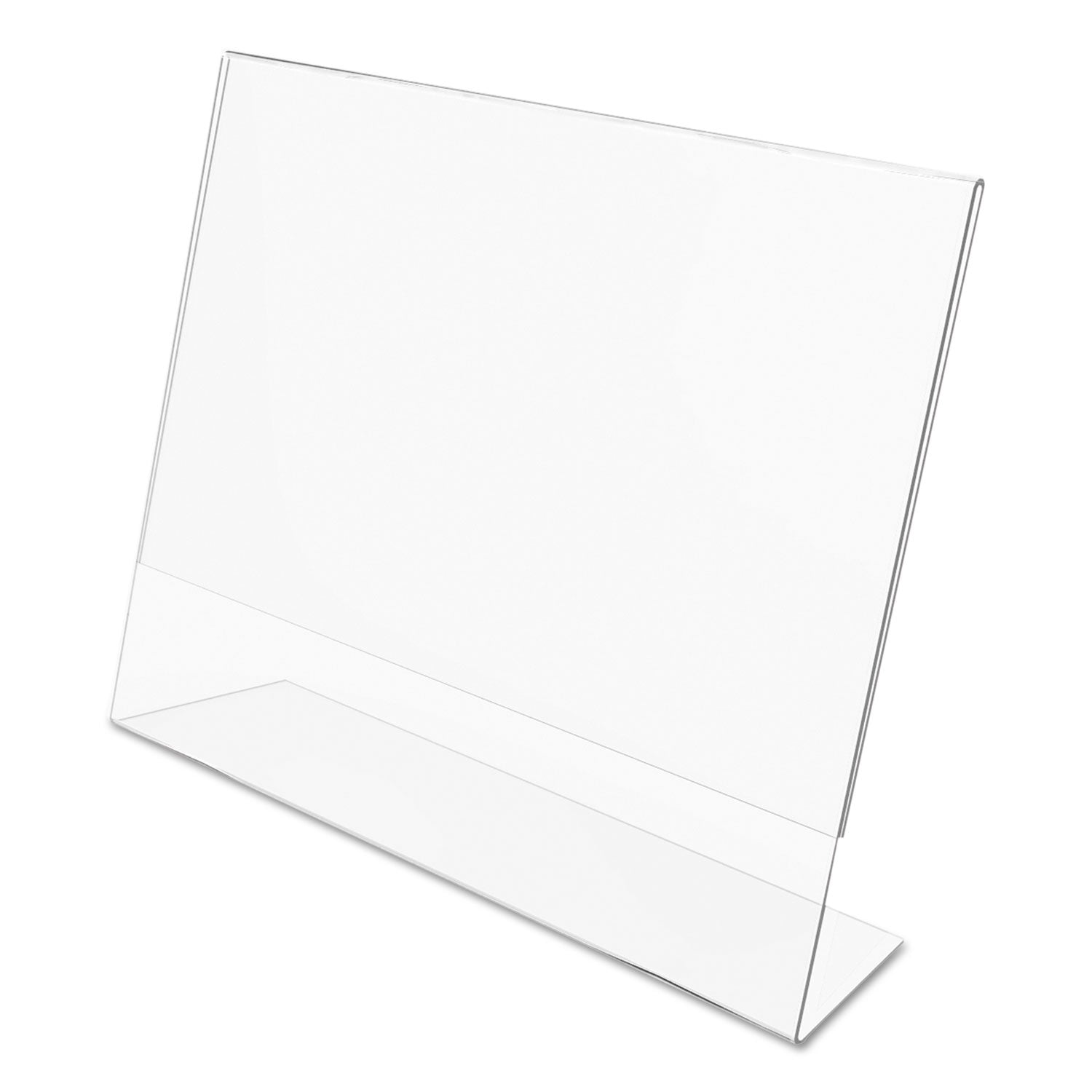 Classic Image Slanted Sign Holder, Landscaped, 11 x 8.5 Insert, Clear - 