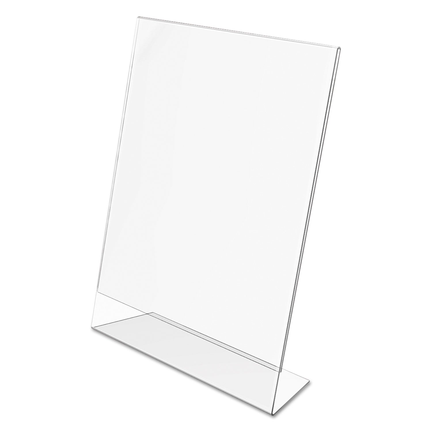 Classic Image Slanted Sign Holder, Portrait, 8.5 x 11 Insert, Clear