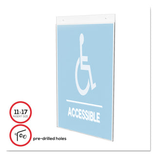 classic-image-single-sided-wall-sign-holder-plastic-11-x-17-insert-clear_def68001 - 1