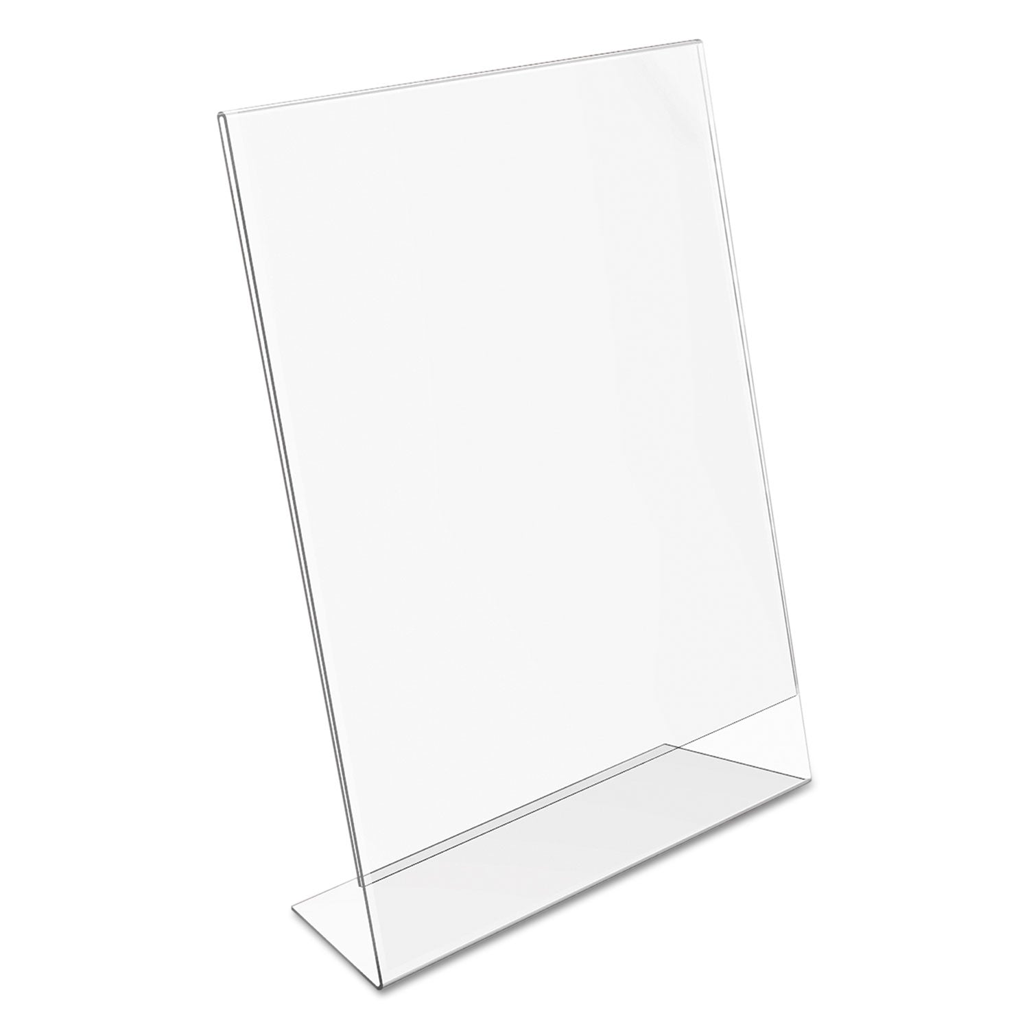Classic Image Slanted Sign Holder, Portrait, 8.5 x 11 Insert, Clear