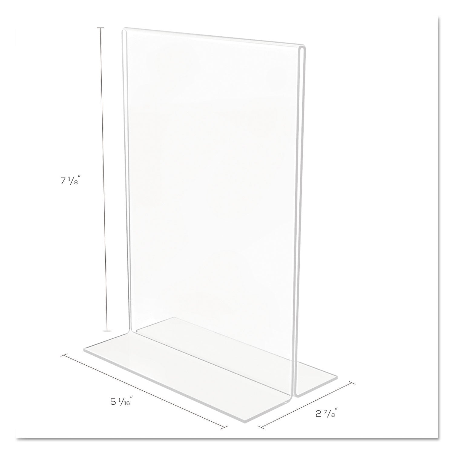 Classic Image Double-Sided Sign Holder, 5 x 7 Insert, Clear