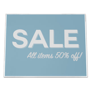 Classic Image Slanted Sign Holder, Landscaped, 11 x 8.5 Insert, Clear