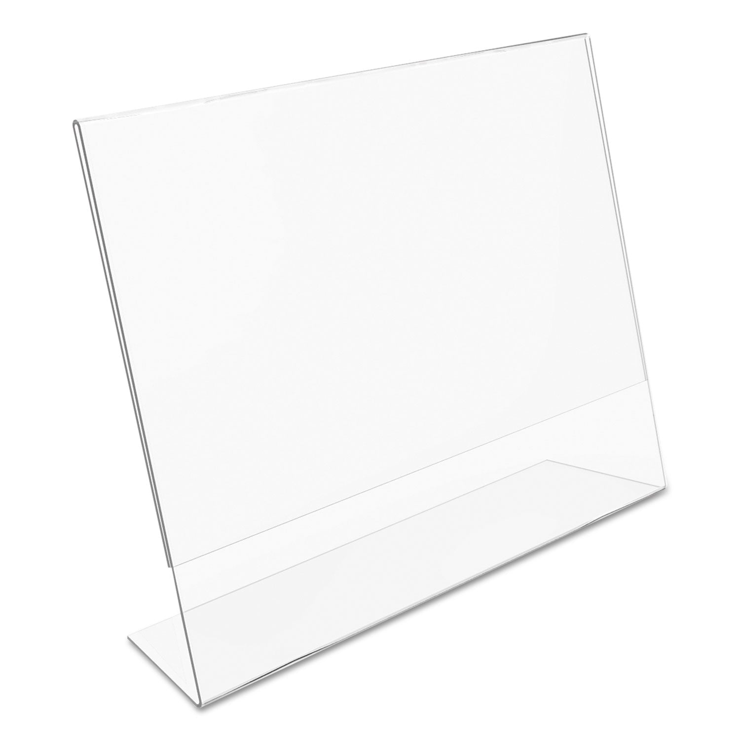 Classic Image Slanted Sign Holder, Landscaped, 11 x 8.5 Insert, Clear - 