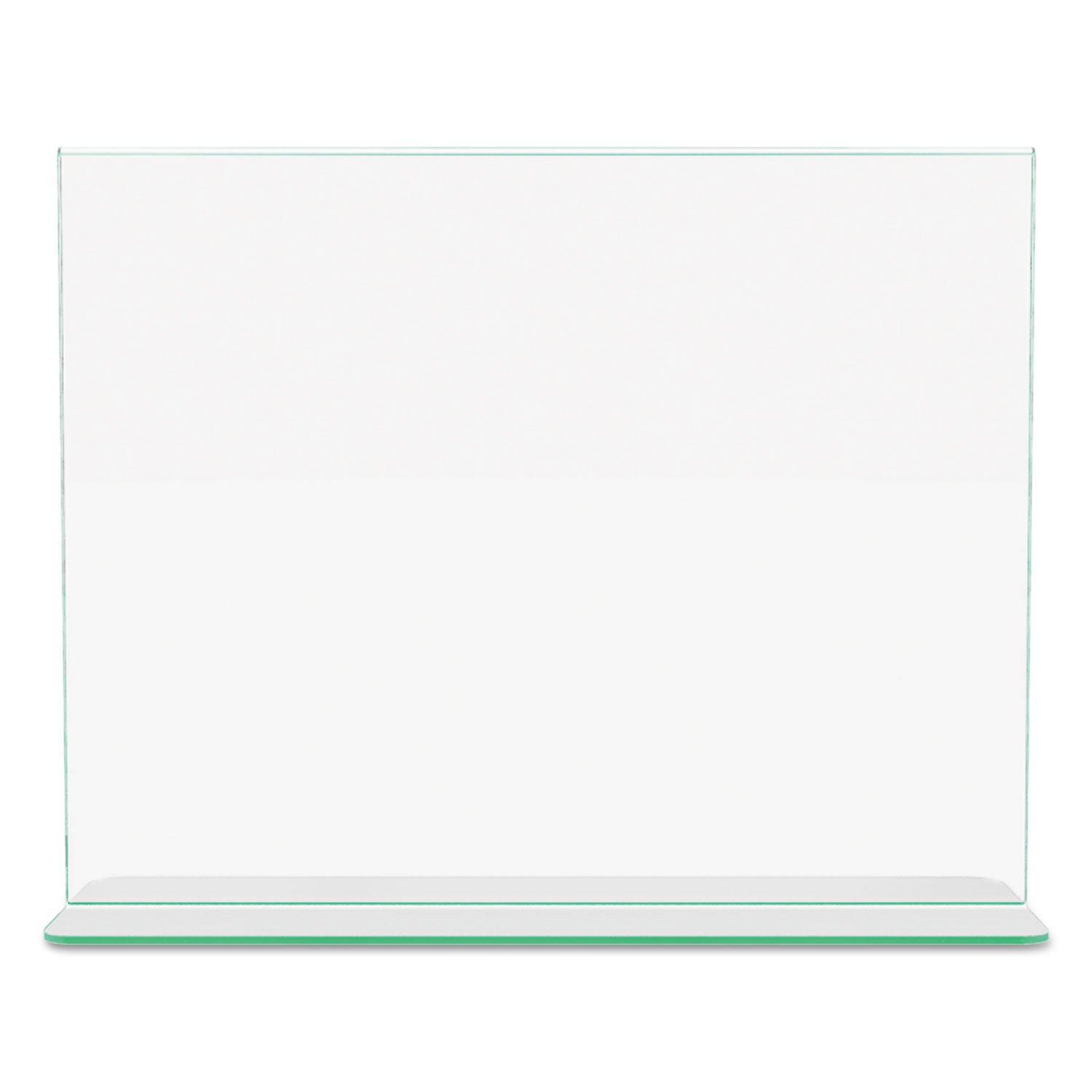 Superior Image Premium Green Edge Sign Holders, 11 x 8.5 Insert, Clear/Green