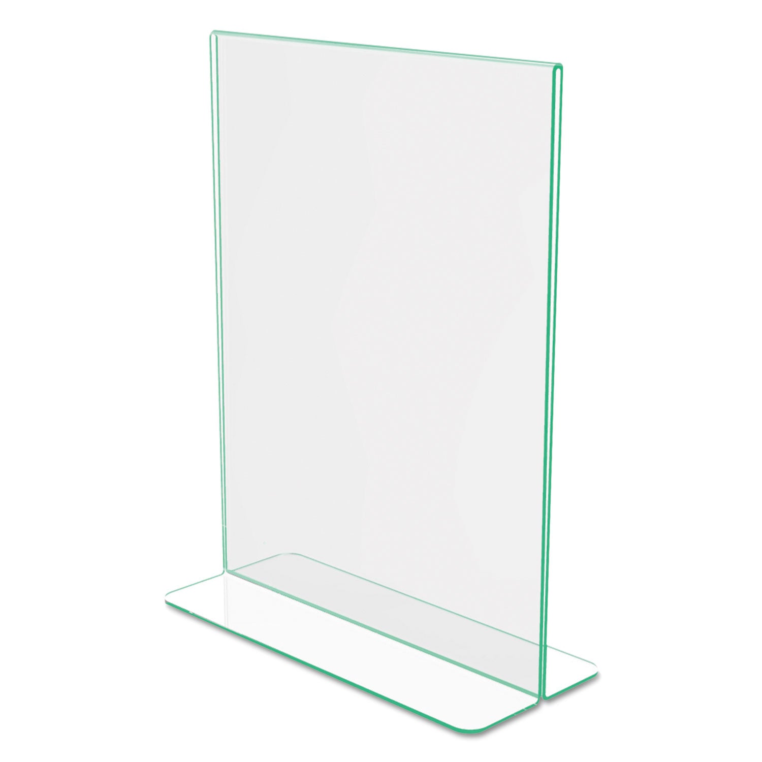 Superior Image Premium Green Edge Sign Holders, 8.5 x 11 Insert, Clear/Green