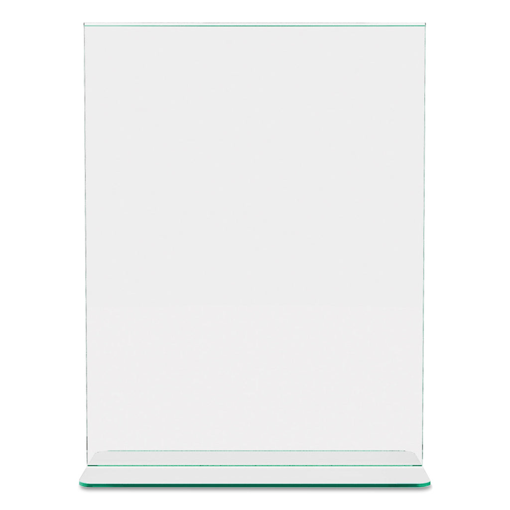 Superior Image Premium Green Edge Sign Holders, 8.5 x 11 Insert, Clear/Green