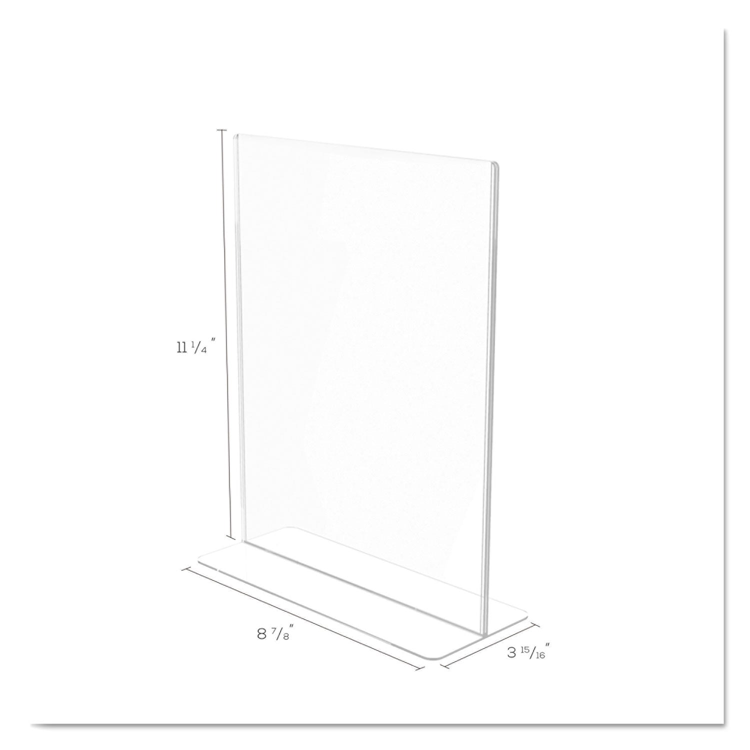 Superior Image Double Sided Sign Holder, 8.5 x 11 Insert, Clear - 