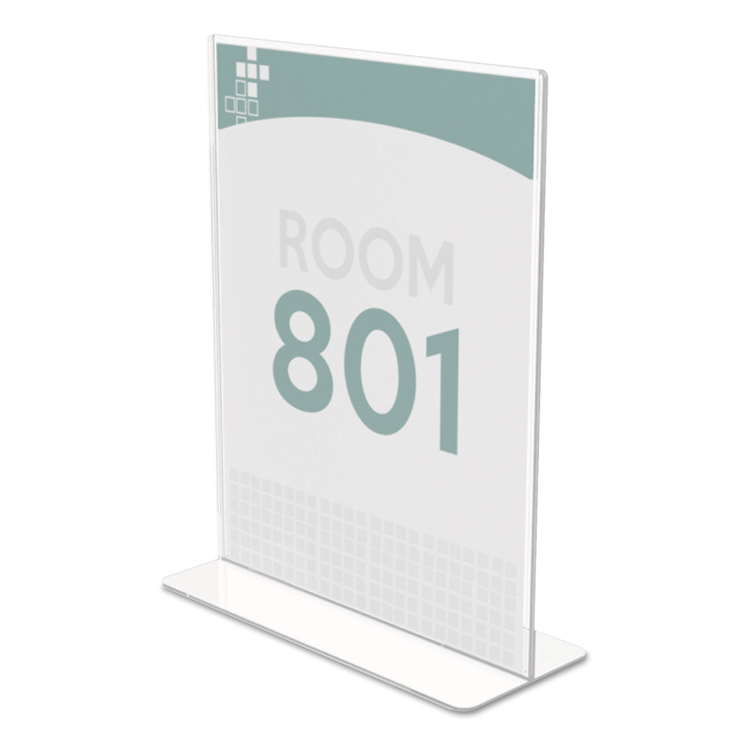 Superior Image Double Sided Sign Holder, 8.5 x 11 Insert, Clear - 