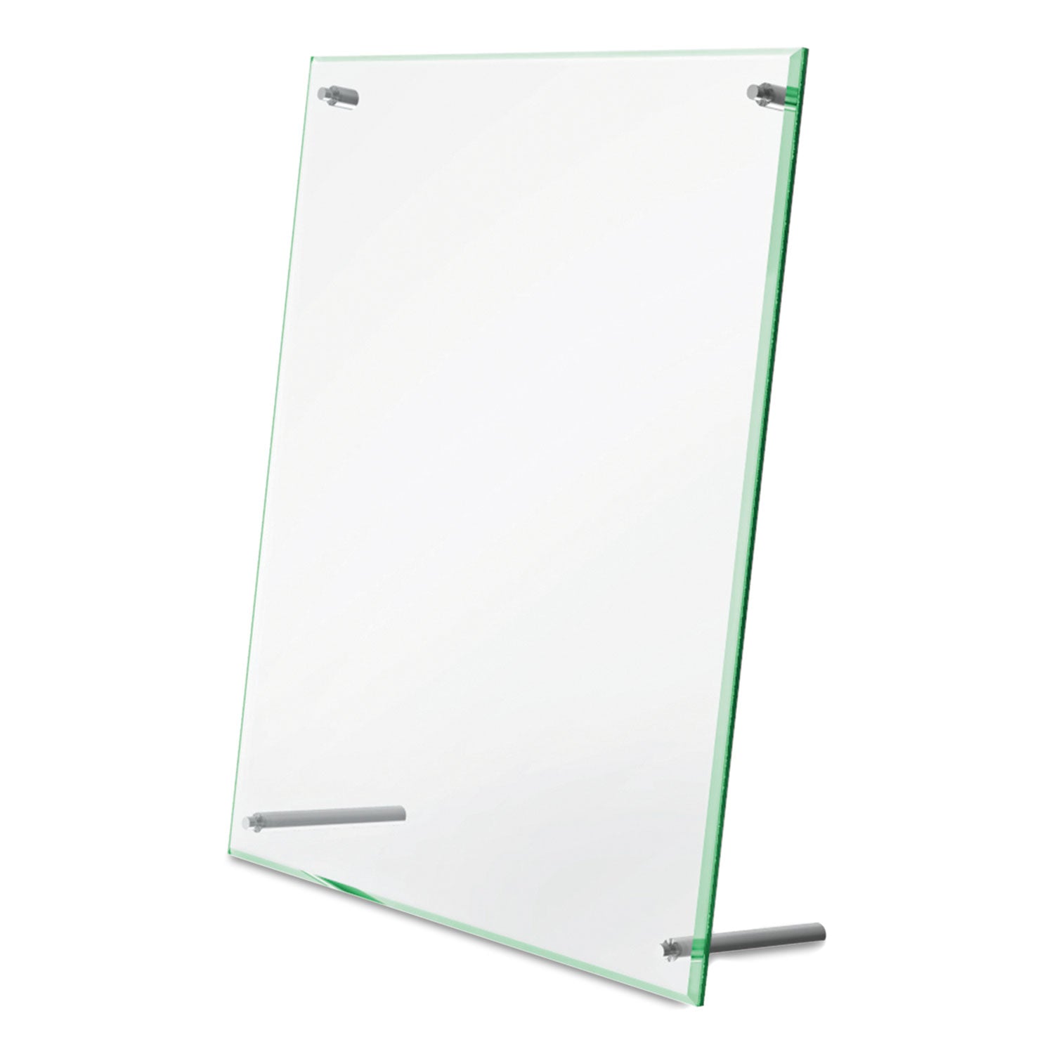 Superior Image Beveled Edge Sign Holder, Letter Insert, Clear/Green-Tinted Edges - 