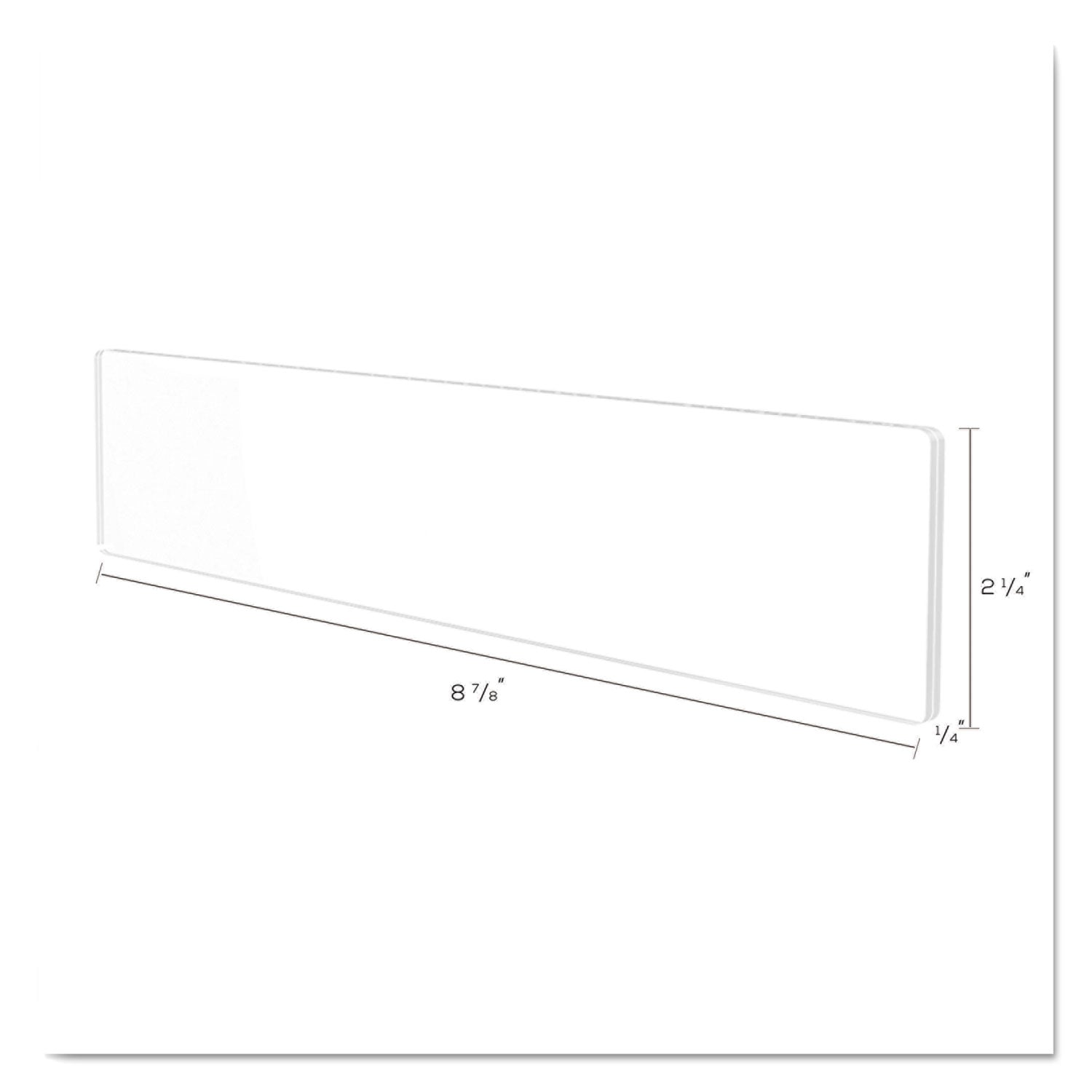 Superior Image Cubicle Nameplate Sign Holder, 8.5 x 2 Insert, Clear - 