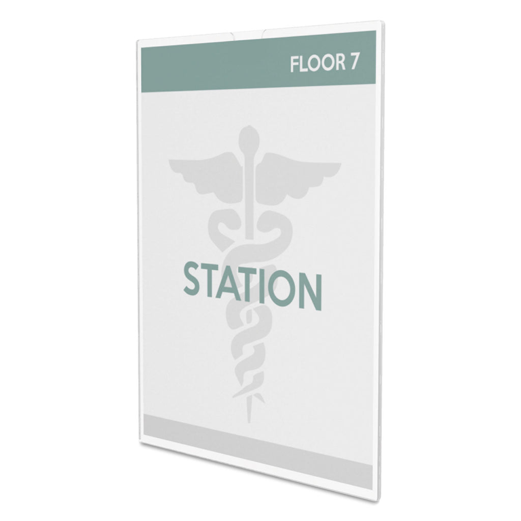 Superior Image Cubicle Sign Holder, 8.5 x 11 Insert, Clear