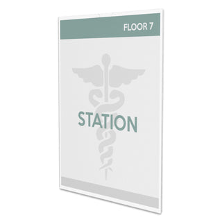 Superior Image Cubicle Sign Holder, 8.5 x 11 Insert, Clear