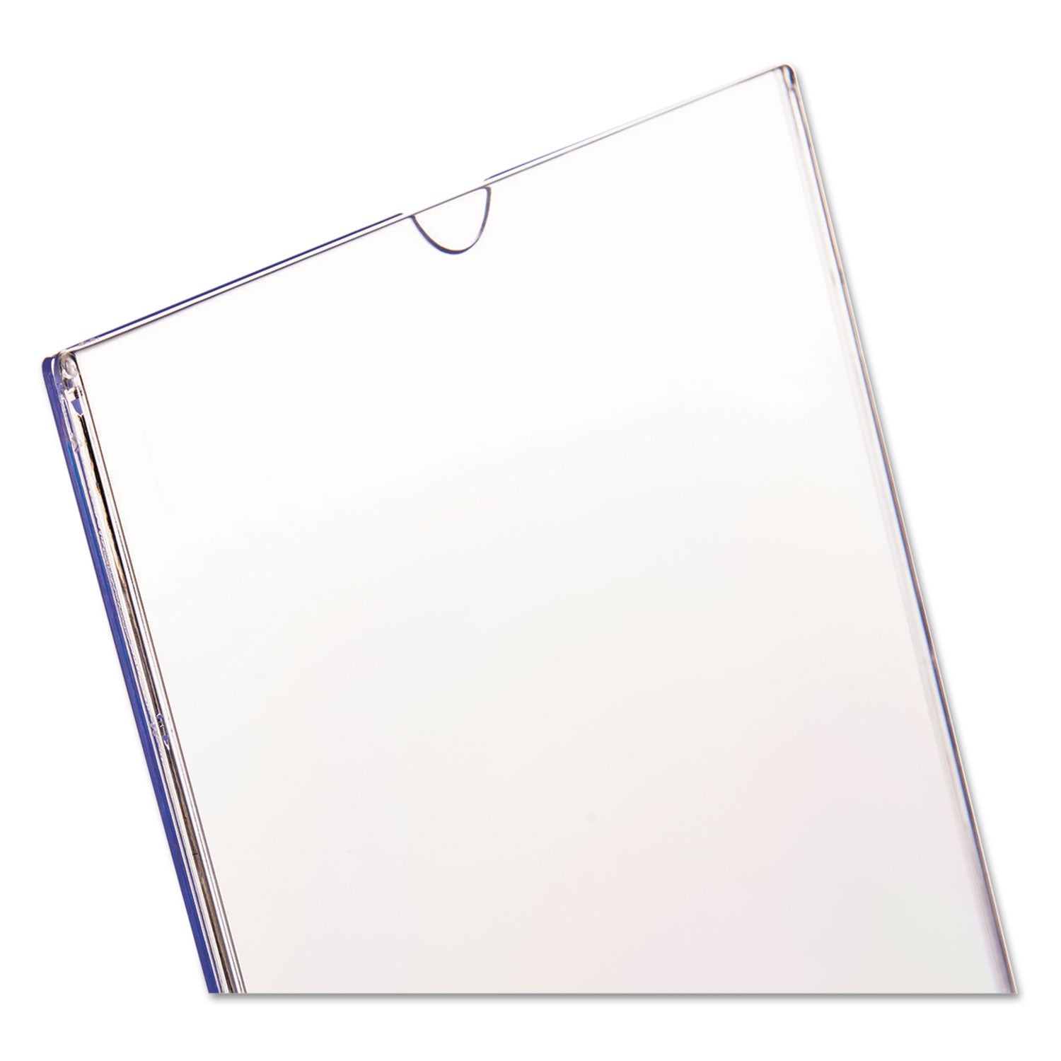 Superior Image Slanted Sign Holder, Portrait, 5 x 7 Insert, Clear - 