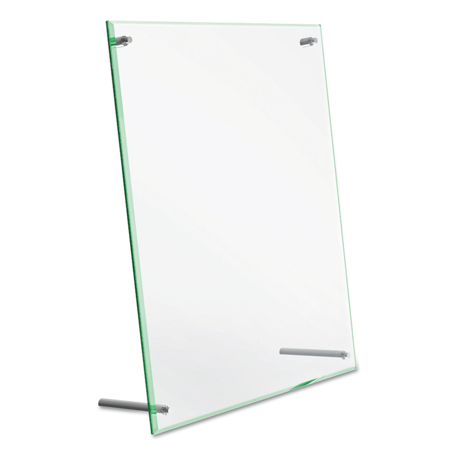 Superior Image Beveled Edge Sign Holder, Letter Insert, Clear/Green-Tinted Edges - 