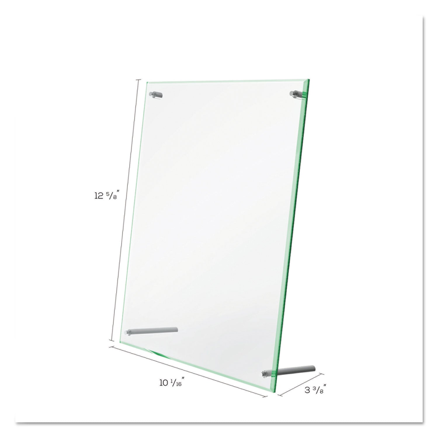 Superior Image Beveled Edge Sign Holder, Letter Insert, Clear/Green-Tinted Edges - 