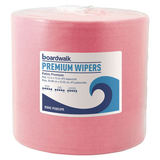 Hydrospun Wipers, 12 x 12, Red, 475/Roll
