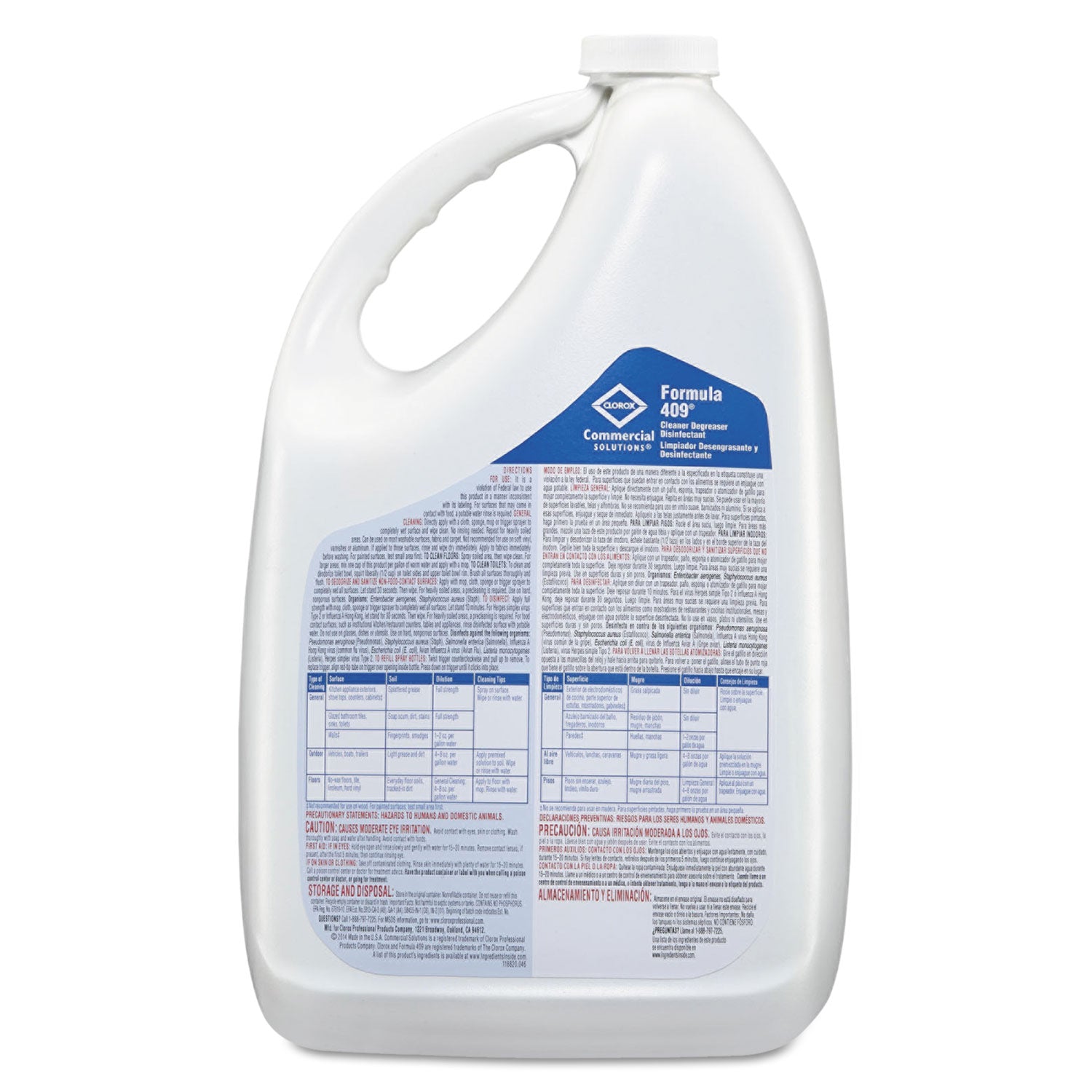 Cleaner Degreaser Disinfectant, 128 oz Refill - 