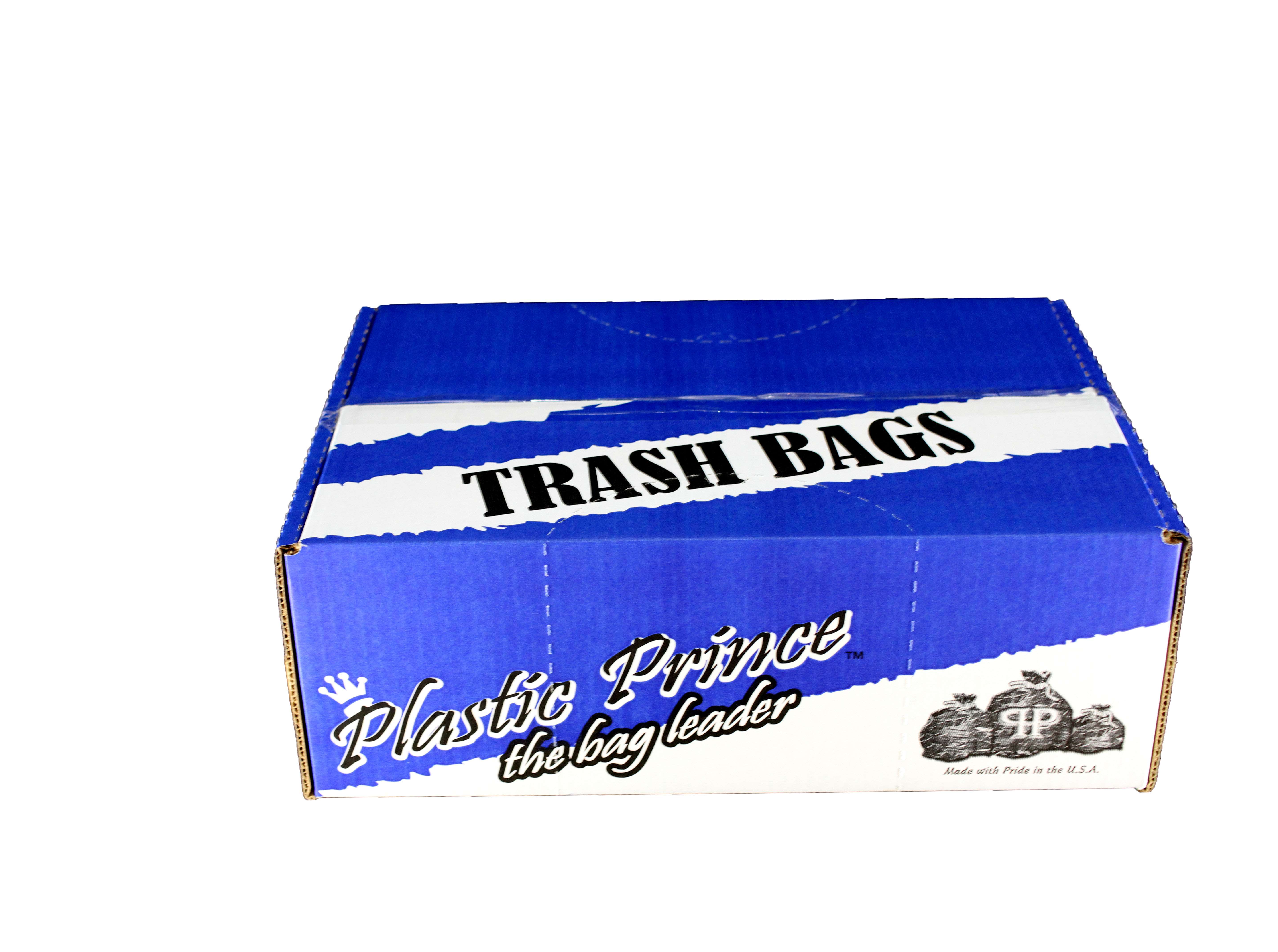 26" x 24" x 60" 65 Gal 2 Mil Clear Trash Bags, 50/Case