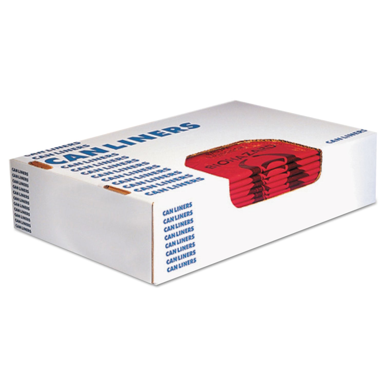 Healthcare Biohazard Printed Can Liners, 40-45 gal, 3 mil, 40" x 46", Red, 75/Carton
