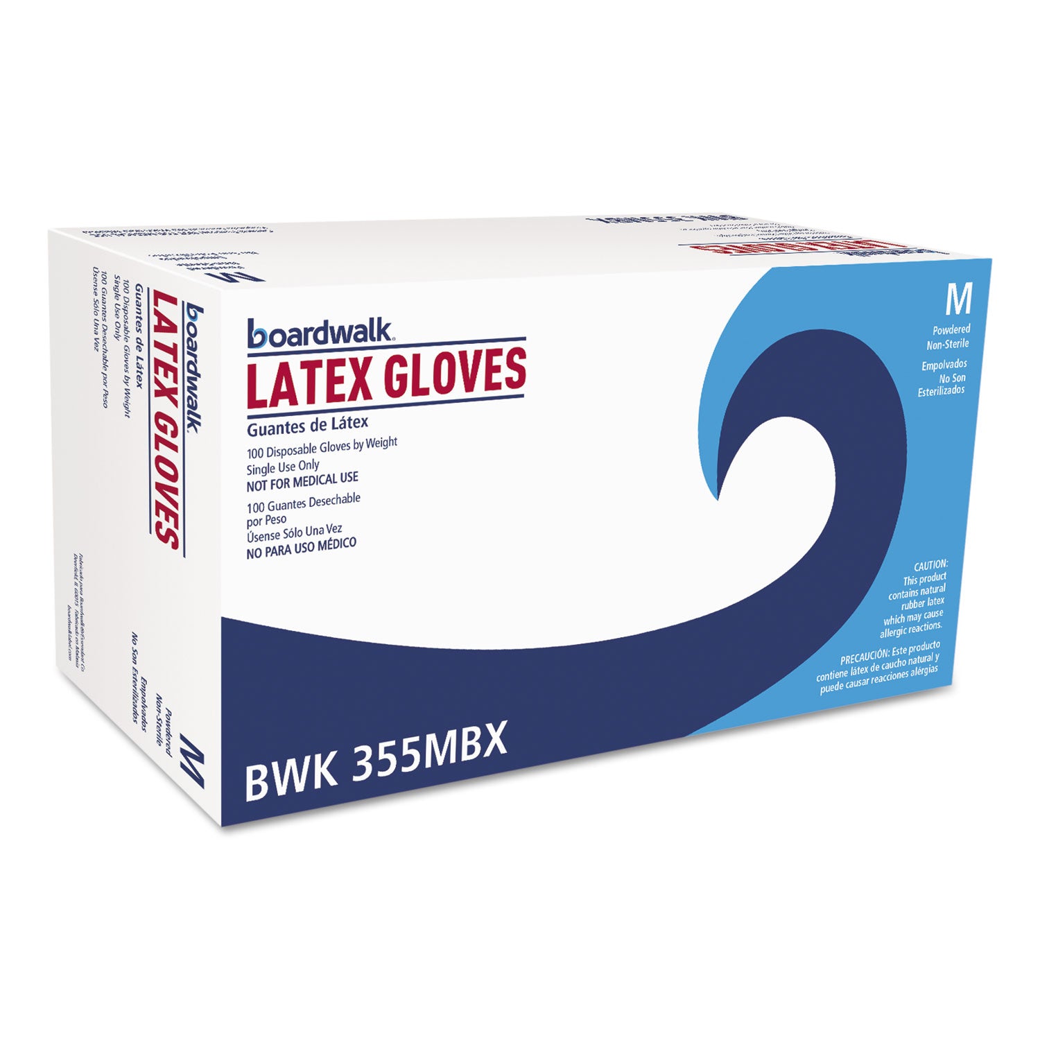 General Purpose Powdered Latex Gloves, Medium, Natural, 4.4 mil, 1,000/Carton - 