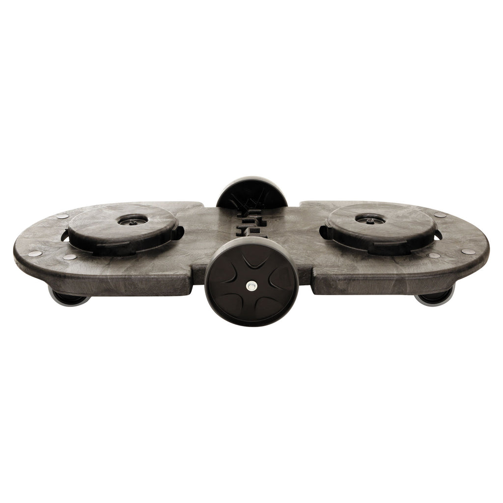 BRUTE Tandem Dolly, Two-Container, 300 lb Capacity, 20.25w x 45d x 8h, Black