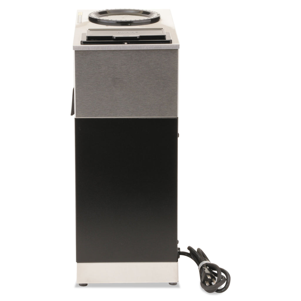 VPR Two Burner Pourover Coffee Brewer, 12-Cup, Stainless Steel, Black - 
