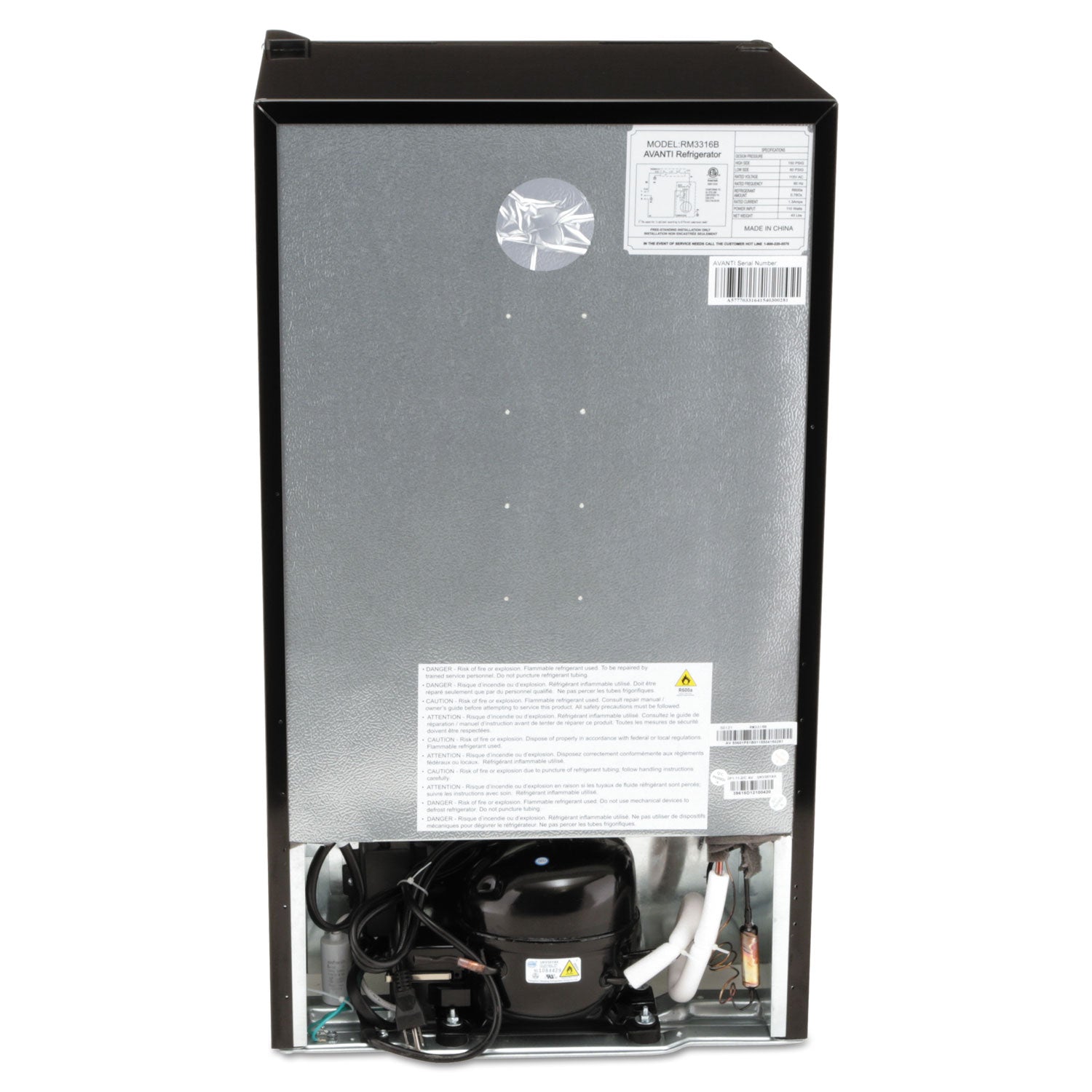 3.3 Cu.Ft Refrigerator with Chiller Compartment, Black - 