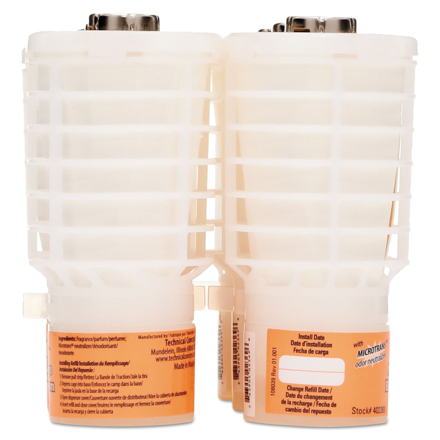 TCell Microtrans Odor Neutralizer Refill, Mango Blossom, 48 mL, 6/Carton - 2