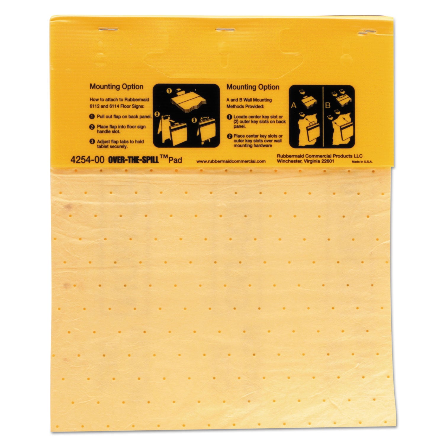 Over-The-Spill Pad Tablet, 12 oz, 16.5 x 14, 22/Pack - 