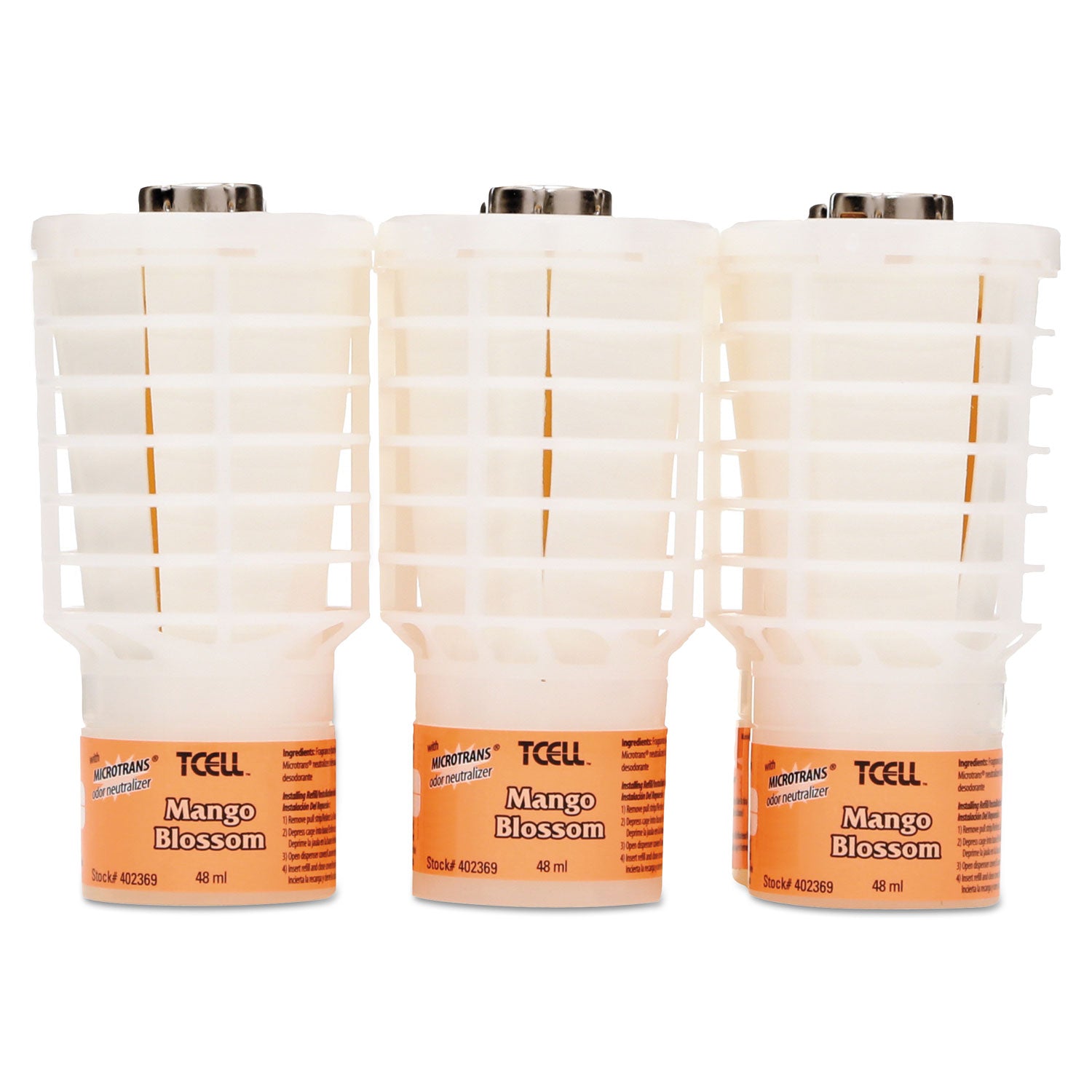 TCell Microtrans Odor Neutralizer Refill, Mango Blossom, 48 mL, 6/Carton - 3
