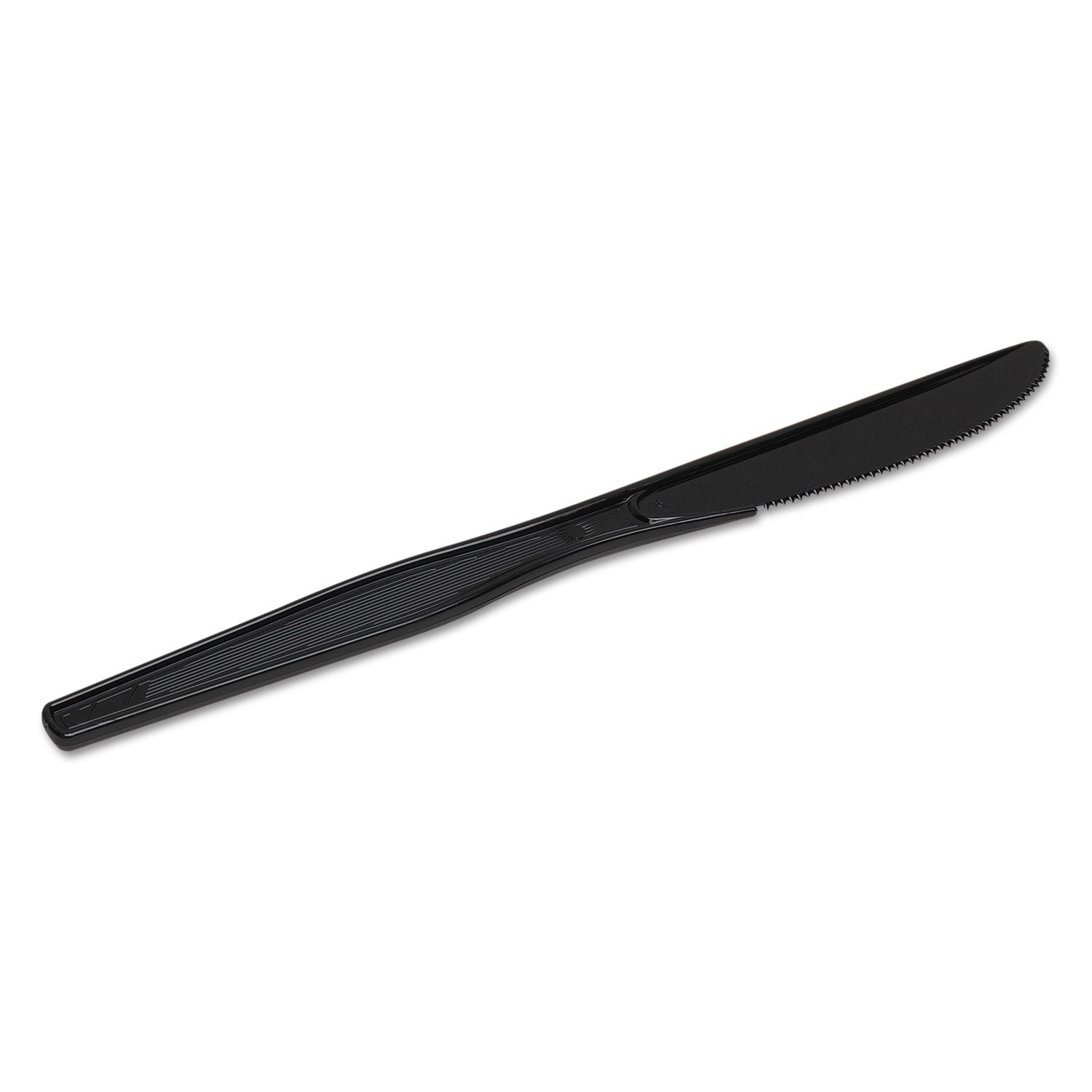 Plastic Cutlery, Heavy Mediumweight Knives, Black, 1,000/Carton - 
