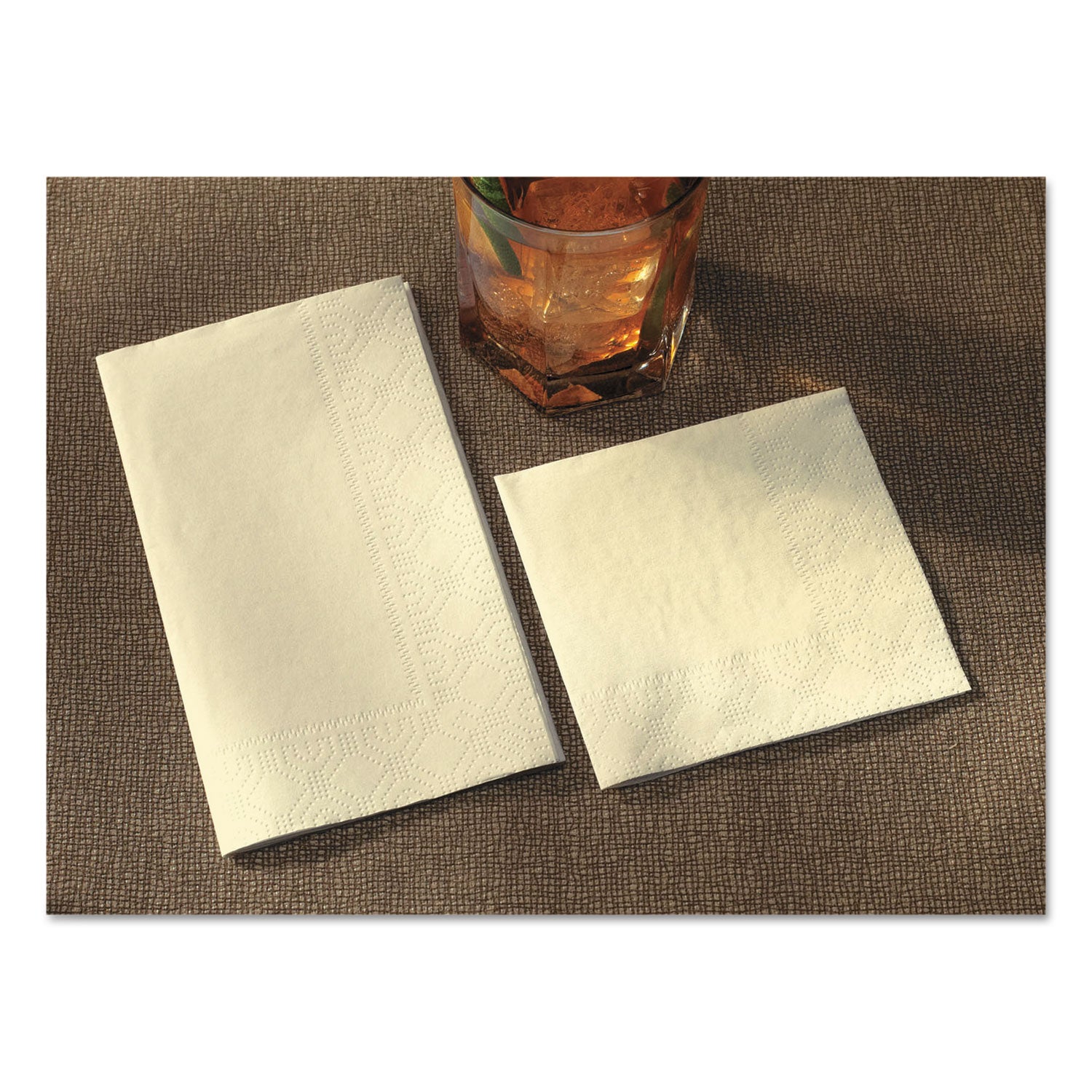 Dinner Napkins, 2-Ply, 15 x 17, White, 1000/Carton - 